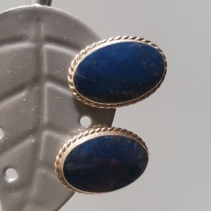 Earrings Chilean Lapizlazuli and Silver .925 H..75" x W .50"